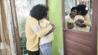 Girlfriend Opening Shirt Revealing Red Bra For Kissing