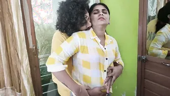 Girlfriend Opening Shirt Revealing Red Bra For Kissing