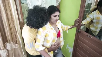 Girlfriend Opening Shirt Revealing Red Bra For Kissing