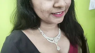 Wife in Saree Deep Kissing Husband Tongues Intertwined