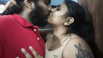 Desi Amateur Couple Making Out Kissing Tongues Touching