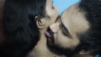 Saree Navel Licking Hot Wife Getting Romantic Kisses