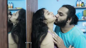 Saree Navel Licking Hot Wife Getting Romantic Kisses
