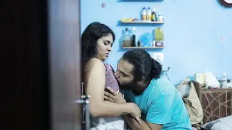 Saree Navel Licking Hot Wife Getting Romantic Kisses