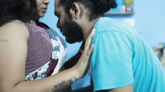 Saree Navel Licking Hot Wife Getting Romantic Kisses