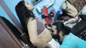 Saree Navel Licking Hot Wife Getting Romantic Kisses