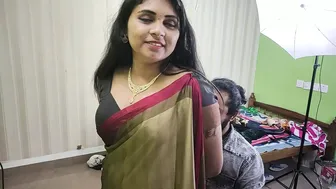 Blindfolded Wife Tied in Saree Gets BDSM Treatment