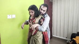 Blindfolded Wife Tied in Saree Gets BDSM Treatment