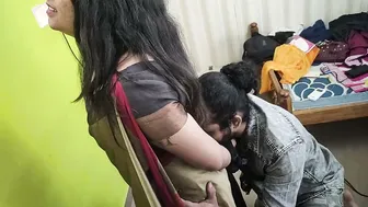 Blindfolded Wife Tied in Saree Gets BDSM Treatment