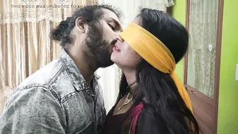 Blindfolded Wife Tied in Saree Gets BDSM Treatment