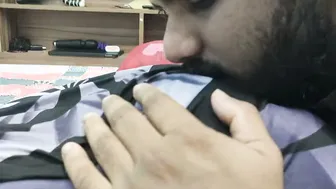 Married couple kissing her ass in nighty at home tonight