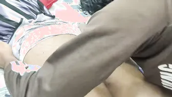 Married couple kissing her ass in nighty at home tonight