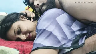 Married couple kissing her ass in nighty at home tonight