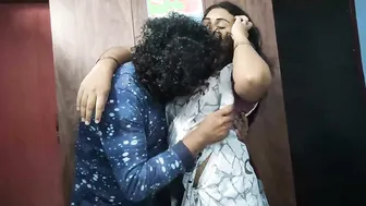 Wife Getting Neck Kissed And Boobs Squeezed Wearing Saree