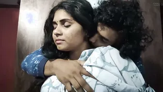Wife Getting Neck Kissed And Boobs Squeezed Wearing Saree