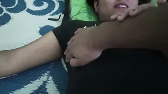 Amateur Pair Kissing Heavily While She Wears Short Skirt