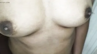 Wife Showing Big Natural Boobs While Getting Nipples Sucked