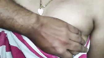 Wife Showing Big Natural Boobs While Getting Nipples Sucked