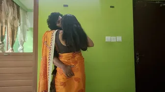 Desi Wife Kissing Passionately In Saree With Deep Liplock