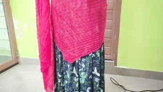 Half saree navel licking with hot Desi amateur couple