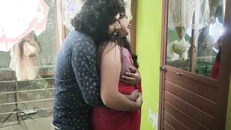 Half saree navel licking with hot Desi amateur couple