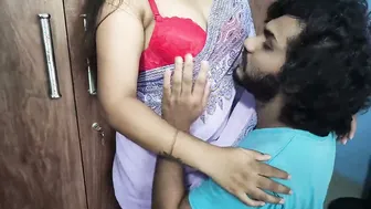 Saree Romance Licking Kissing Her Navel Mallu Couple Love