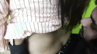 Stepsister Making Out Pressing Kissing Her Soft Hot Boobs