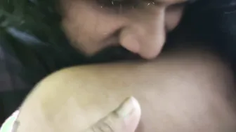 Stepsister Making Out Pressing Kissing Her Soft Hot Boobs