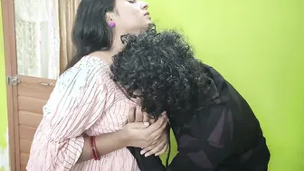 Stepsister Making Out Pressing Kissing Her Soft Hot Boobs