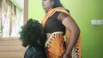 Mallu Couple Making Out Intense Lip Lock in Saree Romance