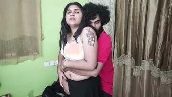 Wife Without Bra Showing Boobs in Shimmy Making Out Hot