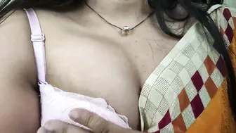 Sucking Kissing Licking Her Boobs in Saree Removing Bra
