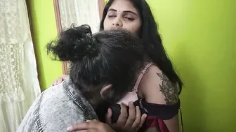 Indian Bhabhi Removing Saree Showing Big Boobs Kissed