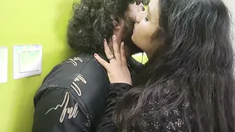 Desi Couple Having Hot Kiss And Navel Romance Together