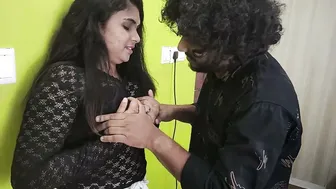 Desi Couple Having Hot Kiss And Navel Romance Together