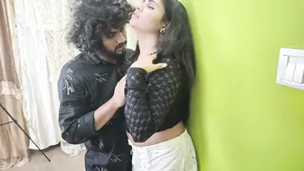 Desi Couple Having Hot Kiss And Navel Romance Together