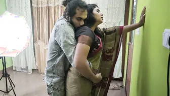 Desi Couple Having Hot Saree Ass Licking Romance Session
