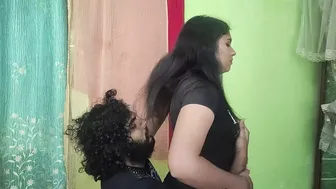 Desi Couple Kissing Ass During Hot Shorts Romance Session