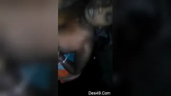 Indian Wife Getting Her Boobs Pressed and Sucked