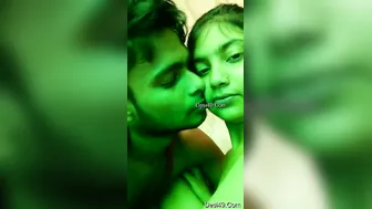 College Lovers Kissing Passionately In Empty Classroom