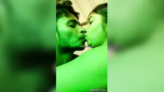 College Lovers Kissing Passionately In Empty Classroom