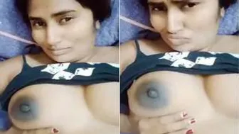 She Plays With Her Tits And Rubs Her Wet Pussy For You