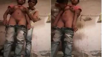 Village GF Making Out And Getting Her Tits Sucked Hard