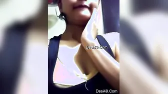 GF Teasing With Her Nipples Visible Through Thin Bra