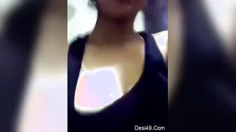 GF Teasing With Her Nipples Visible Through Thin Bra