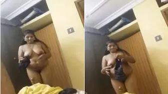 Gorgeous Wife Getting Dressed After Getting Fucked By Husband