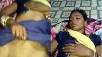 Sleeping Wife Getting Her Pussy Filmed By Horny Hubby At Night