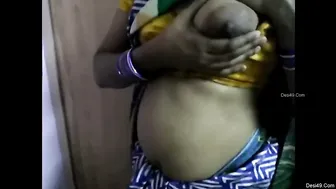 Horny Maid Getting Her Boobs Pressed Hard By Her House Owner