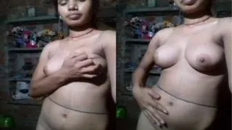 Village Girl Recording Herself Naked For Her Boyfriend At Home