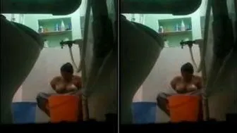 Busty Bhabhi Caught Bathing On Hidden Cam In Her Bathroom